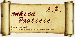 Ankica Pavličić vizit kartica